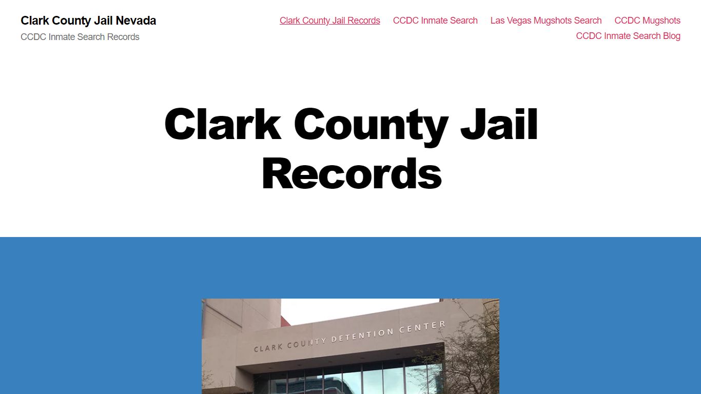 Clark County Jail Records - Clark County Jail Nevada